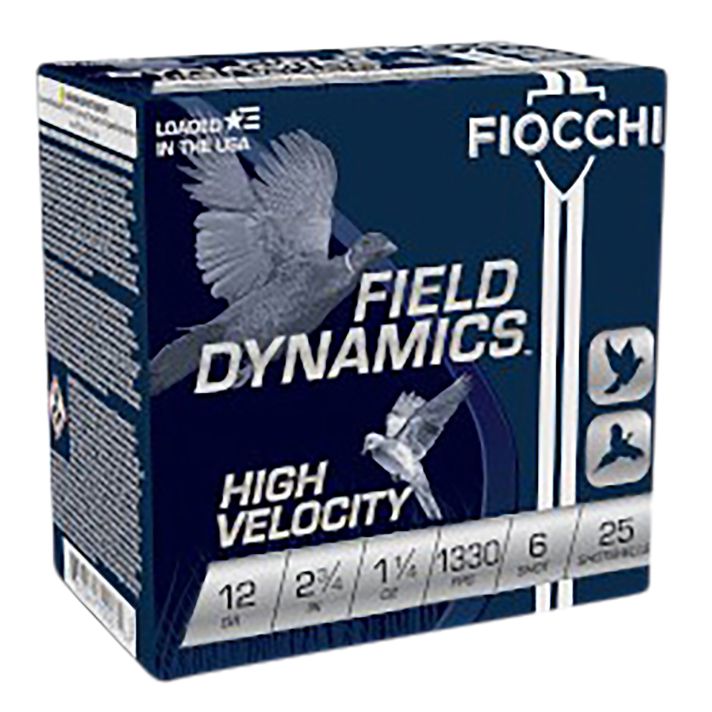 Fiocchi 12HV6 Field Dynamics High Velocity 12Gauge 2.75" 1 1/4oz 6Shot 25 Per Box/10 Case