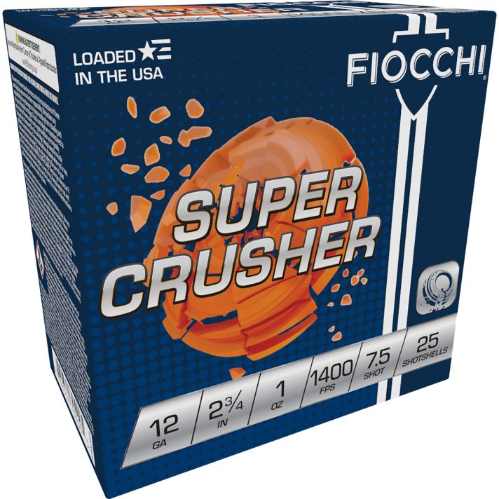 Fiocchi 12SCRS75 Exacta Target Super Crusher 12Gauge 2.75" 1oz 7.5Shot 25 Per Box/10 Case