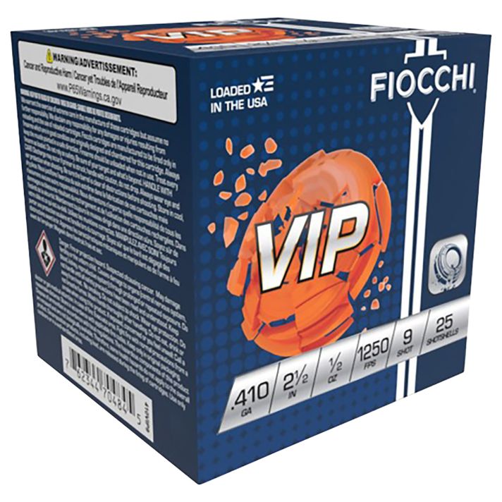 Fiocchi 410VIP9 Exacta Target VIP 410Gauge 2.50" 1/2oz 9Shot 25 Per Box/10 Case