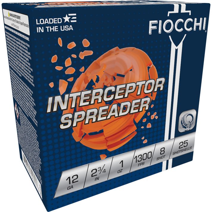 Fiocchi 12CPTR8 Exacta Target Interceptor Spreader 12Gauge 2.75" 1oz 8Shot 25 Per Box/10 Case