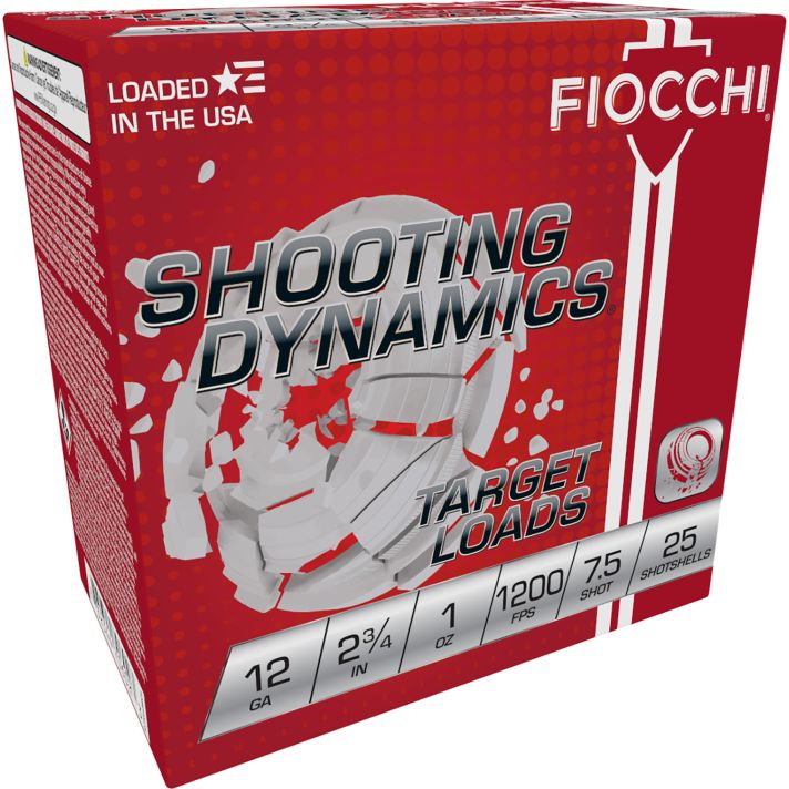 Fiocchi 12SD1H75 Shooting Dynamics Target 12Gauge 2.75" 1oz 7.5Shot 25 Per Box/10 Case
