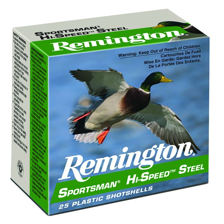 Remington Ammunition 20934 Sportsman Hi-Speed Steel 12Gauge 2.75" 1 1/8oz 2Shot 25 Per Box/10 Case