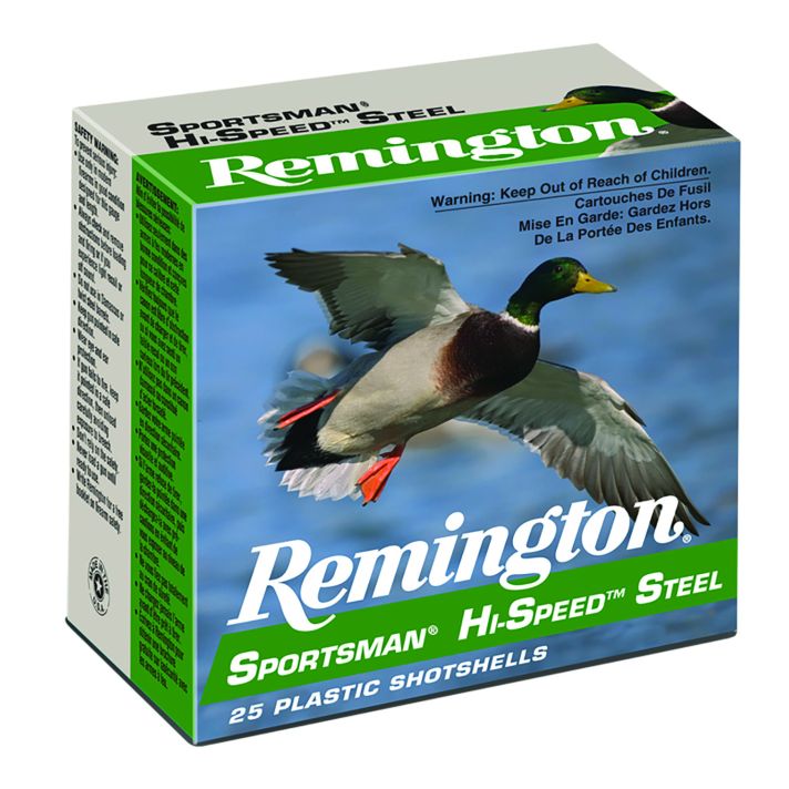 Remington Ammunition 20936 Sportsman Hi-Speed Steel 12Gauge 2.75" 1 1/8oz 4Shot 25 Per Box/10 Case
