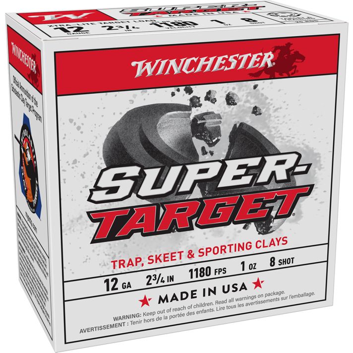 Winchester Ammo TRGTL128 Super-Target Xtra-Lite 12Gauge 2.75" 1oz 8Shot 25 Per Box/10 Case
