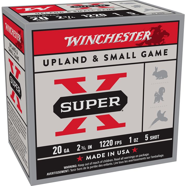 Winchester Ammo X205 Super X Heavy Game Load High Brass 20Gauge 2.75" 1oz 5Shot 25 Per Box/10 Case