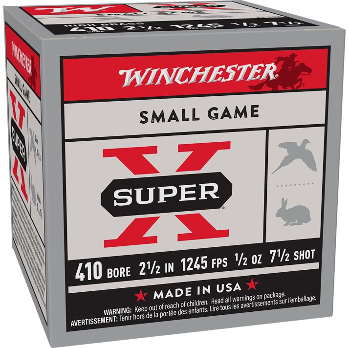 Winchester Ammo X417 Super X Heavy Game Load High Brass 410Gauge 2.50" 1/2oz 7.5Shot 25 Per Box/10 Case
