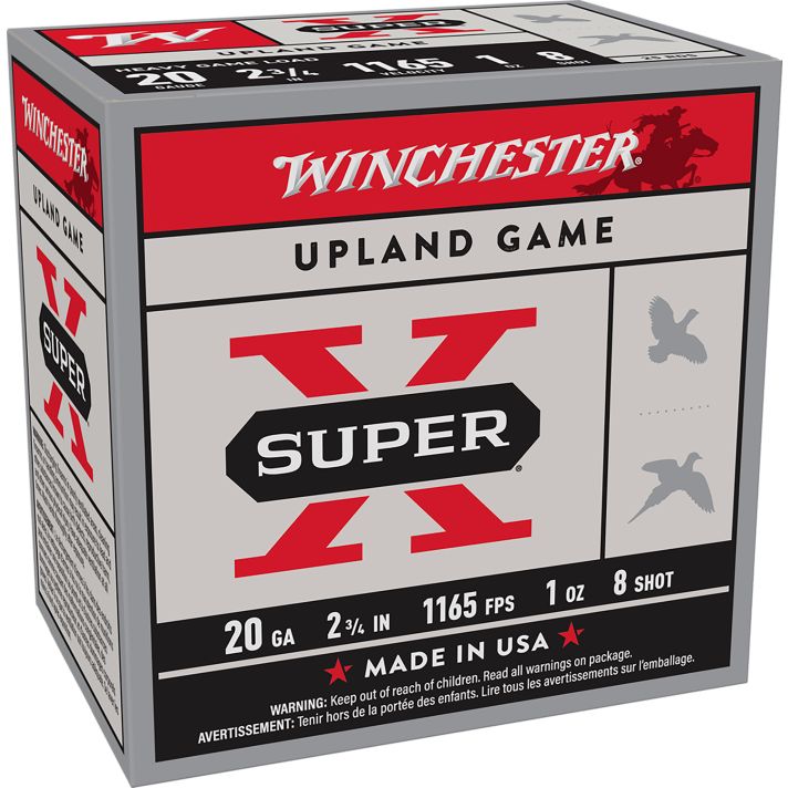 Winchester Ammo XU20H8 Super X Heavy Game Load 20Gauge 2.75" 1oz 8Shot 25 Per Box/10 Case