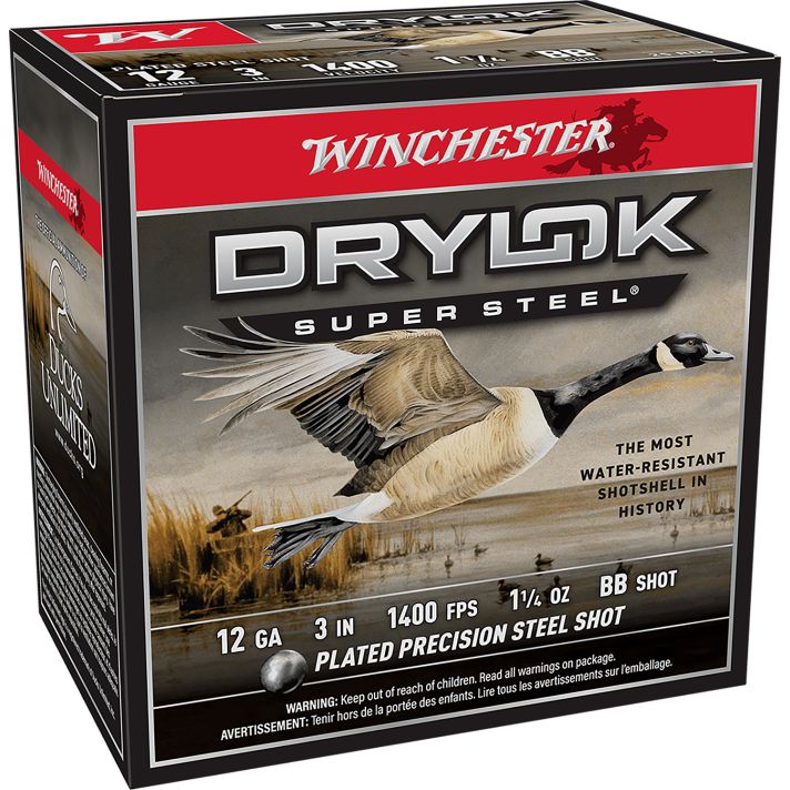Winchester Ammo XSV123BB Drylok Super Steel Magnum 12Gauge 3" 1 1/4oz BBShot 25 Per Box/10 Case