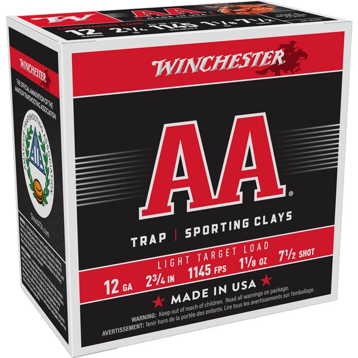 Winchester Ammo AA127 AA Light Target 12Gauge 2.75" 1 1/8oz 7.5Shot 25 Per Box/10 Case