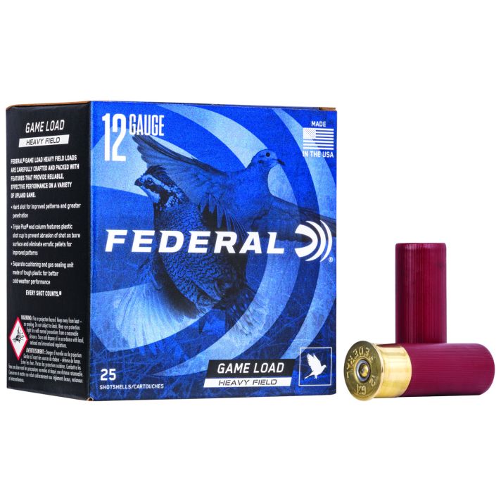 Federal H1234 Game-Shok Heavy Field 12Gauge 2.75" 1 1/8oz 4Shot 25 Per Box/10 Case