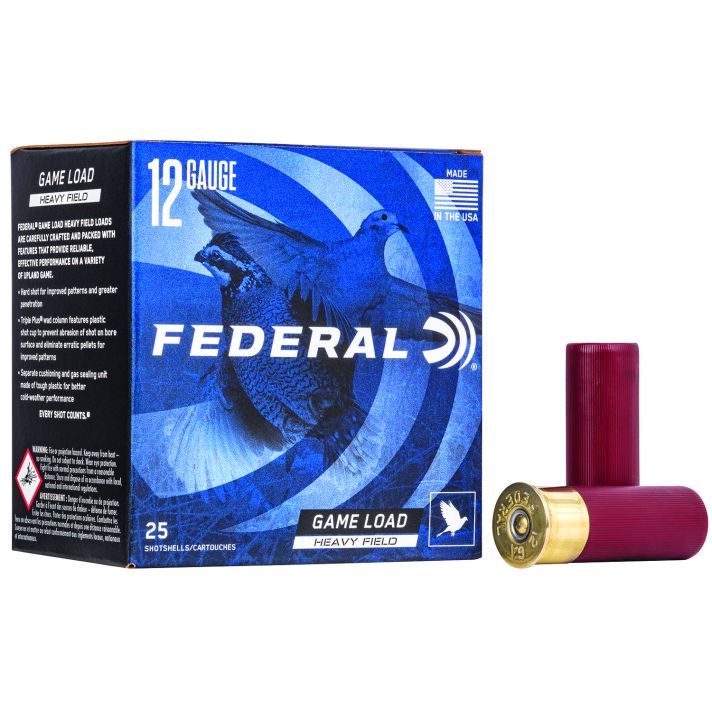 Federal H1236 Game-Shok Heavy Field 12Gauge 2.75" 1 1/8oz 6Shot 25 Per Box/10 Case