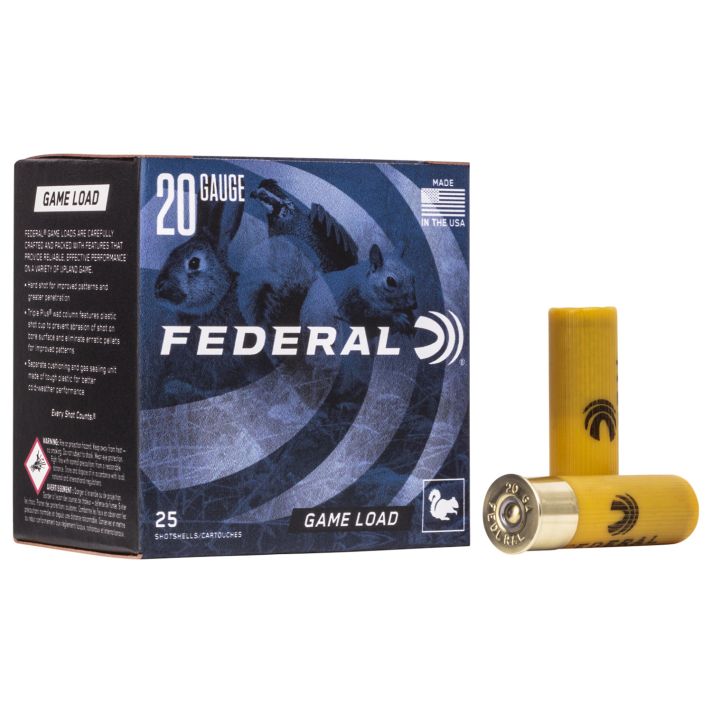 Federal H2006 Game-Shok Upland 20Gauge 2.75" 7/8oz 6Shot 25 Per Box/10 Case