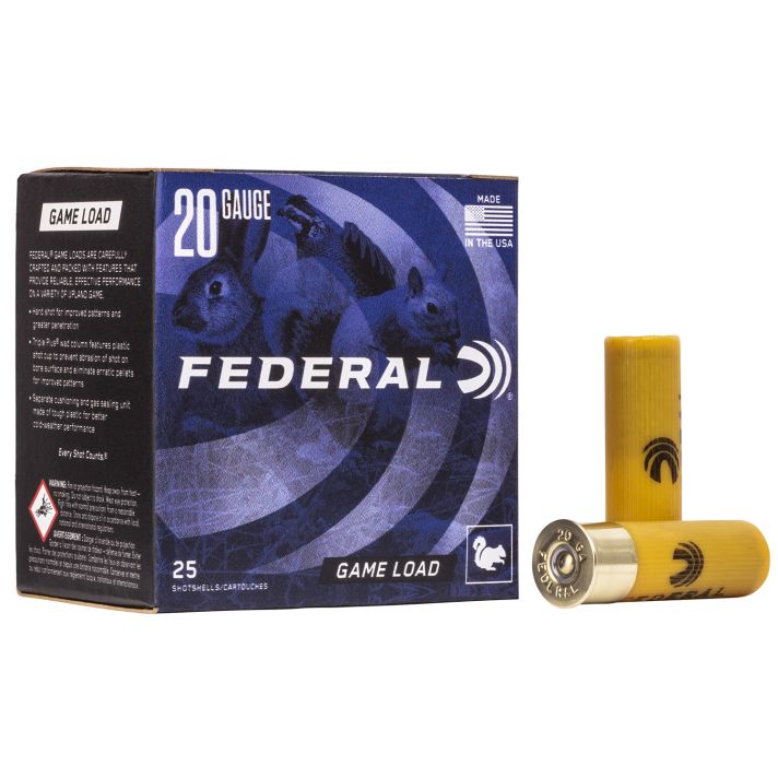 Federal H2008 Game-Shok Upland 20 Gauge 2.75" 7/8 oz 8 Shot 25 Per Box/ 10 Case