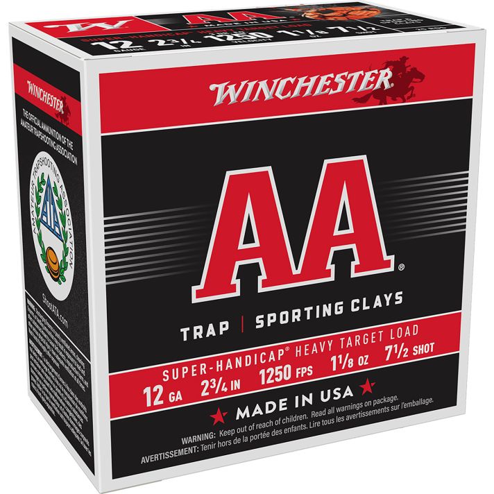 Winchester Ammo AAHA127 AA Super Handicap Heavy Target 12Gauge 2.75" 1 1/8oz 7.5Shot 25 Per Box/10 Case