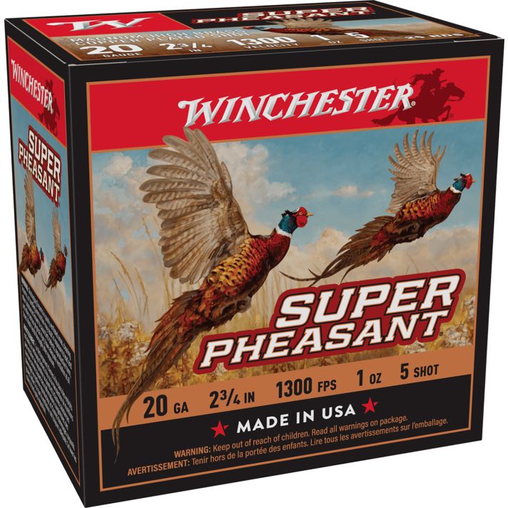 Winchester Ammo X20PH5 Super Pheasant Magnum High Brass 20Gauge 2.75" 5Shot 25 Per Box/10 Case