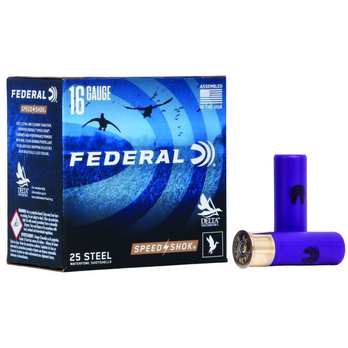 Federal WF1682 Speed-Shok16Gauge 2.75" 15/16oz 2Shot 25 Per Box/10 Case