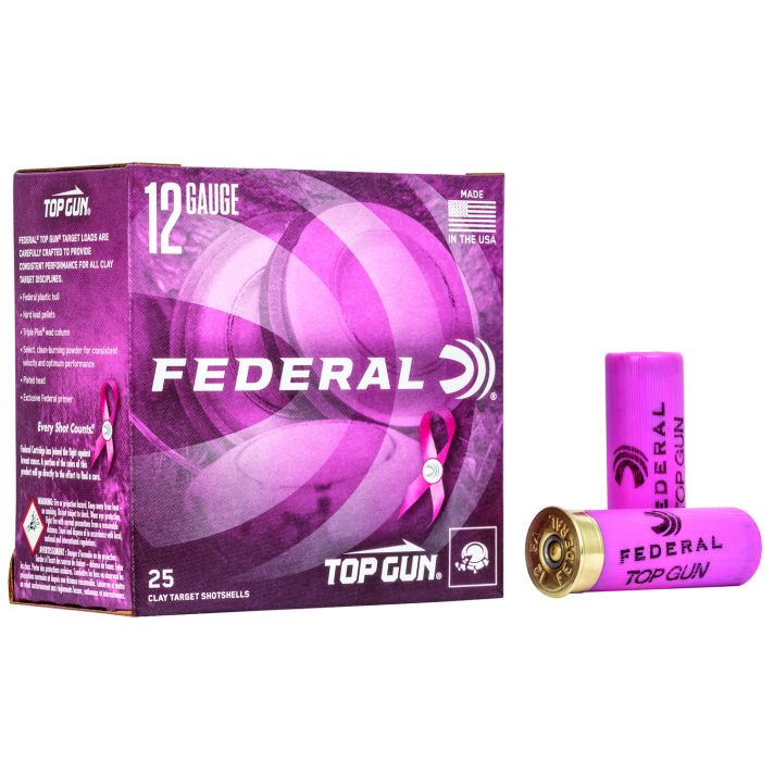 Federal TGL12P8 Top Gun Special Edition Pink 12Gauge 2.75" 1 1/8oz 8Shot 25 Per Box/10 Case