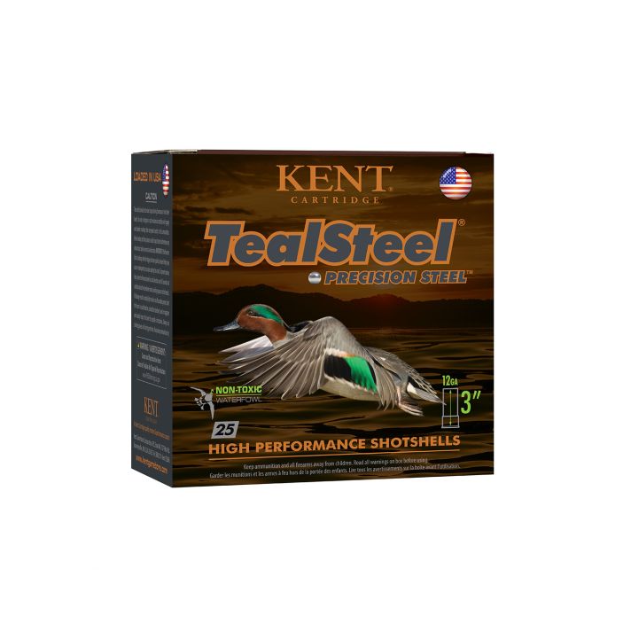 Kent Cartridge KTS123365 TealSteel Precision Steel 12Gauge 3" 1 1/4oz 5Shot 25 Per Box/10 Case