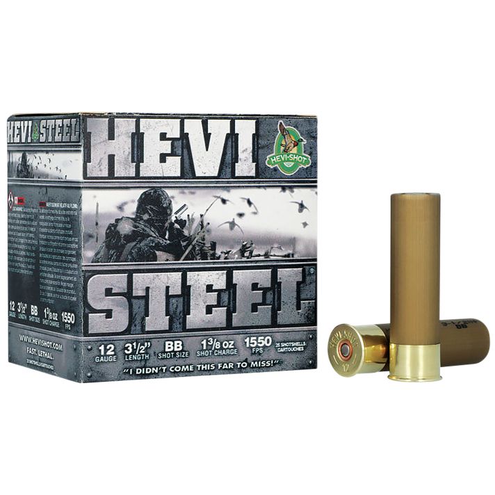 HEVI-Shot HS65088 HEVI-Steel12Gauge 3.50" 1 3/8oz BBShot 25 Per Box/10 Case