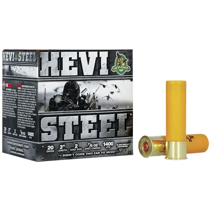 HEVI-Shot HS62002 HEVI-Steel20Gauge 3" 7/8oz 2Shot 25 Per Box/10 Case