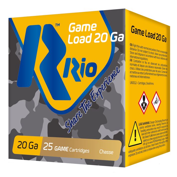 Rio Ammunition RC2075 Game Load20Gauge 2.75" 1oz 7.5Shot 25 Per Box/10 Case