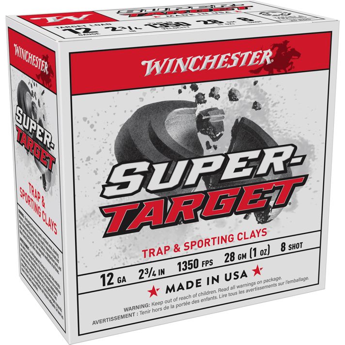 Winchester Ammo TRGT13508 Super-Target Light Target 12Gauge 2.75" 1oz 8Shot 25 Per Box/10 Case