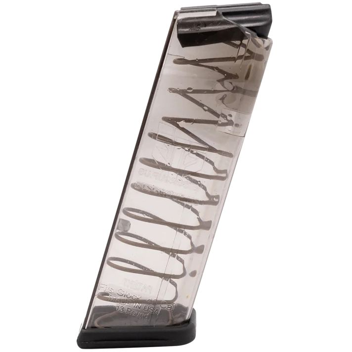 ETS Group GLK21 Pistol Mags13rd 45 ACP Compatible w/ Glock 21/30/41 Clear Polymer