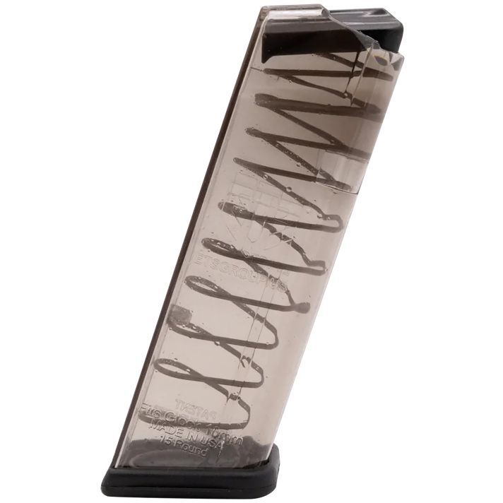 ETS Group GLK20 Pistol Mags15rd 10mm Auto Compatible w/ Glock 20/29/40 Clear Polymer