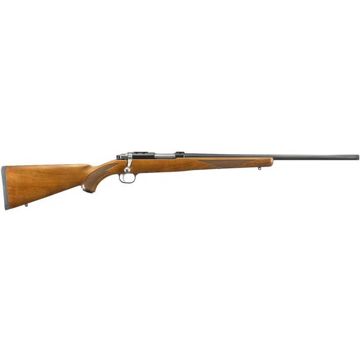Ruger 7222 77/1717 WSM 6+1 20" Threaded Barrel, Blued Alloy Steel, Integral Scope Mount On A Solid Steel Receiver, American Walnut Stock