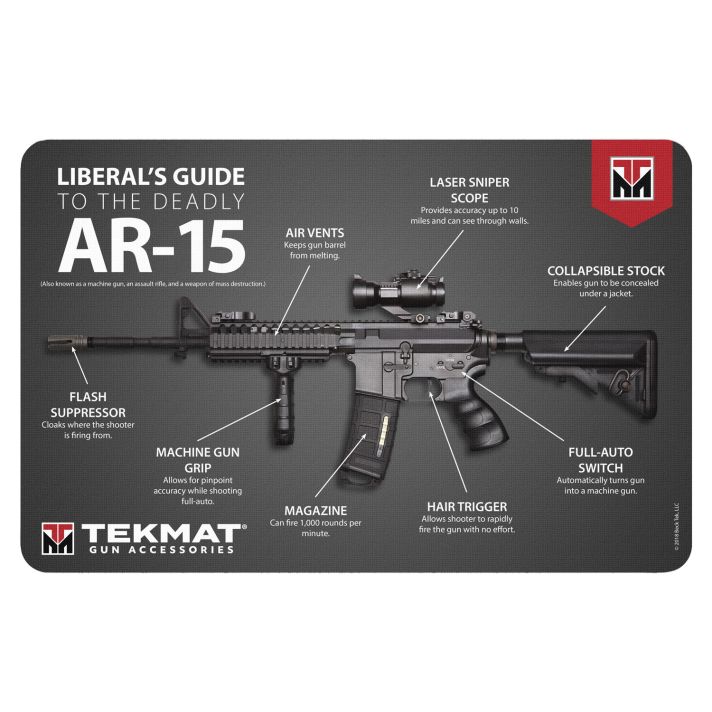 TekMat TEKR17AR15MEDIA Liberal's Guide To The AR-15 Cleaning Mat Multi-Color Rubber 11