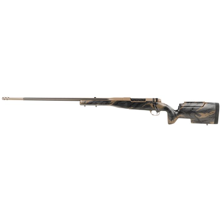 Weatherby MAE01N257WL8B Mark V Accumark Elite 257 Wthby Mag 3+1 26" Barrel, Coyote Tan Elite Cerakote Metal Finish, Brown Sponge Pattern Black Fixed Adjustable Cheek Piece Stock Left Hand