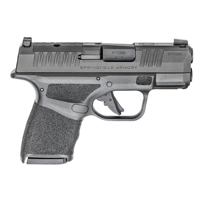 Springfield Armory HC9319BOSP Hellcat OSP Micro-Compact 9mm Luger 11+1/13+1 3" Black Melonite Hammer Forged Barrel, Black Melonite Optic Ready/Serrated Steel Slide, Adaptive Textured Grip