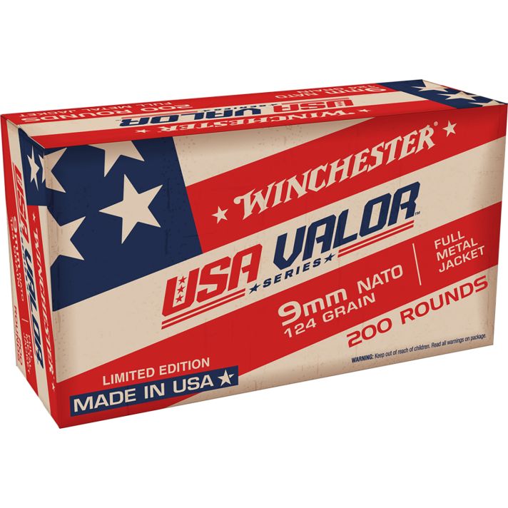 Winchester Ammo USA9NATO USA Value Pack 9mmLuger 124gr Full Metal Jacket 150 Per Box/5 Case