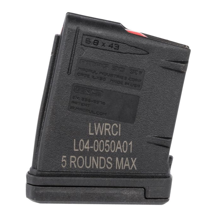 LWRC 2000123A02 PMAGBlack Detachable 5rd 6.8 SPC for LWRC SIX8
