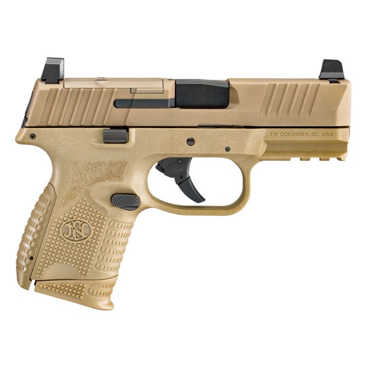 FN 66100574 509C MRD 9mm Luger 15+1/12+1, 3.70" Black Recessed Target Crown/Steel Barrel, Flat Dark Earth PVD Optic Ready/Serrated Slide & Polymer Frame w/Picatinny Rail,Ambidextrous
