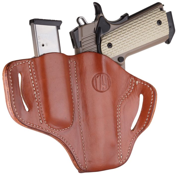 1791 Gunleather BH1M1CBRR BH1M1 Combo OWB 01 Classic Brown Leather Belt Slide Fits 4-5" 1911