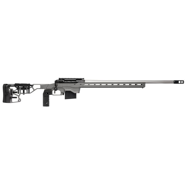 Savage Arms 57559 110 Elite Precision 300 Win Mag 5+1 30" Matte Stainless, Matte Black Rec, Gray Cerakote Adjustable MDT ACC Aluminum Chassis Stock (MB Not Included)