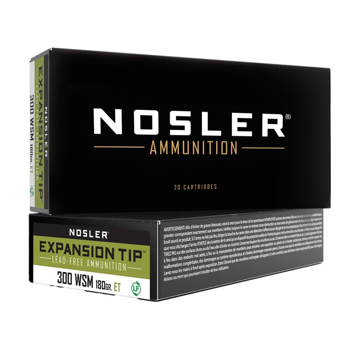 Nosler 40152 E-Tip300WSM 180gr E Tip Lead Free 20 Per Box/10 Case