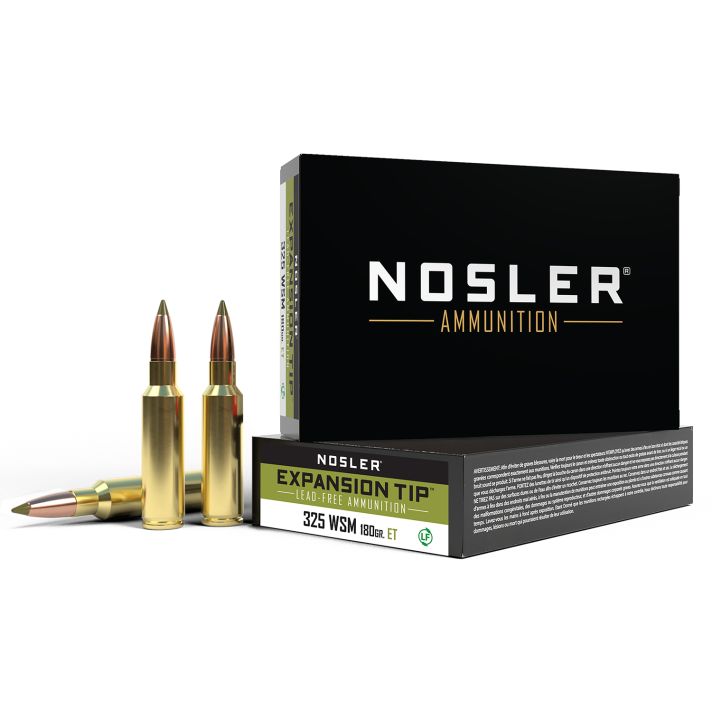 Nosler 40146 E-Tip Lead Free 325WSM 180gr E Tip 20 Per Box/10 Case