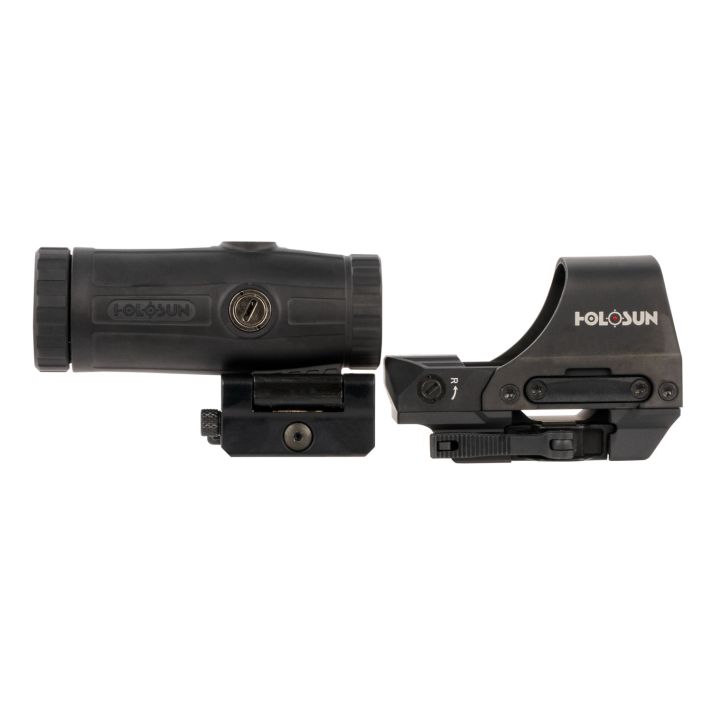 Holosun HS510CHM3X 510 & HM3X Combo Kit Black Anodized 1x/3x, 2 MOA Red Dot/65 MOA Circle Reticle