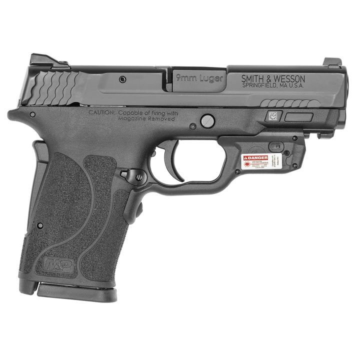 Smith & Wesson 12439 M&P Shield EZ M2.0 9mm Luger 3.68" 8+1 Black Black Armornite Stainless Steel Slide Black Polymer Grip Crimson Trace Red Laser (No Manual)