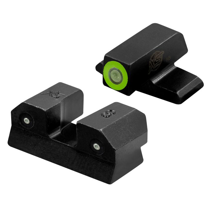 XS Sights SIR015P6G R3D Night Sights- Sig Sauer- Springfield ArmoryBlack | Green Tritium Green Outline Front Sight Green TritiumRear Sight