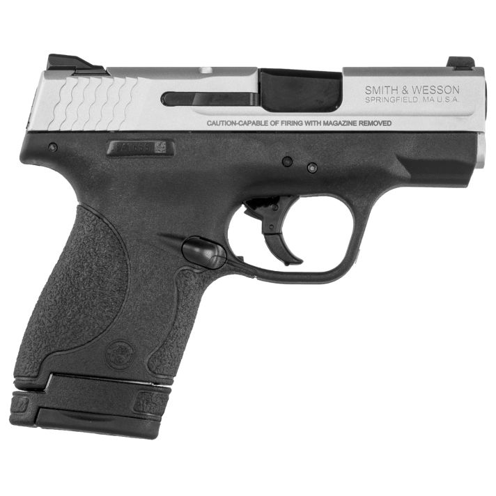 Smith & Wesson 13219 M&P Shield Micro-Compact Frame 9mm Luger 7+1/8+1, 3.10" Black Armornite Stainless Steel Barrel, Cerakote Serrated Aluminum Slide, Matte Black Polymer Frame, Thumb Safety