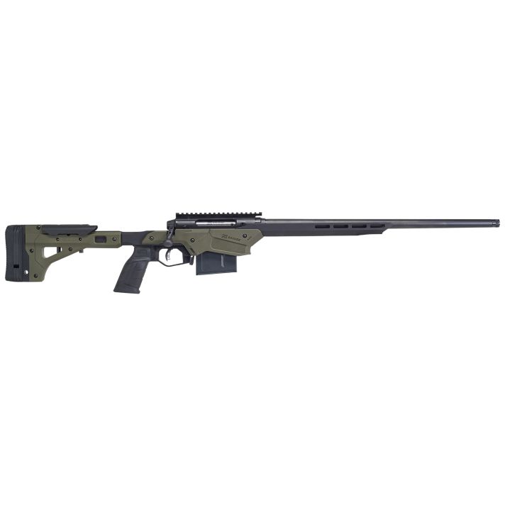 Savage Arms 57553 Axis II Precision 30-06 Springfield 5+1 22", Matte Black Barrel/Rec, OD Green Adjustable MDT Aluminum Chassis, Polymer Grip