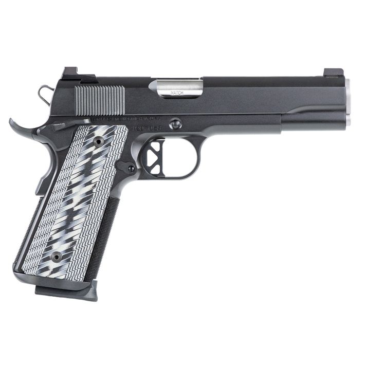 Dan Wesson 01823 Valor45 ACP 8+1 5" Stainless Steel Barrel, Black Duty Serrated Stainless Steel Slide & Frame w/Picatinny Rail & Beavertail, Gray G10 Grip, Ambidextrous