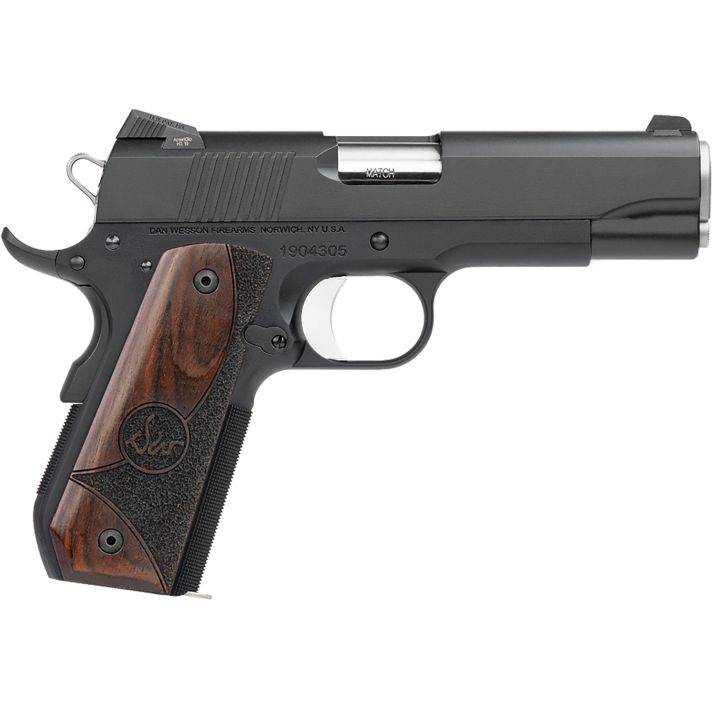 Dan Wesson 01838 Guardian38 Super 9+1 4.25" Stainless Steel Barrel, Black Duty Serrated Stainless Steel Slide, Black Aluminum Frame w/Beavertail, Wood Grip, Ambidextrous