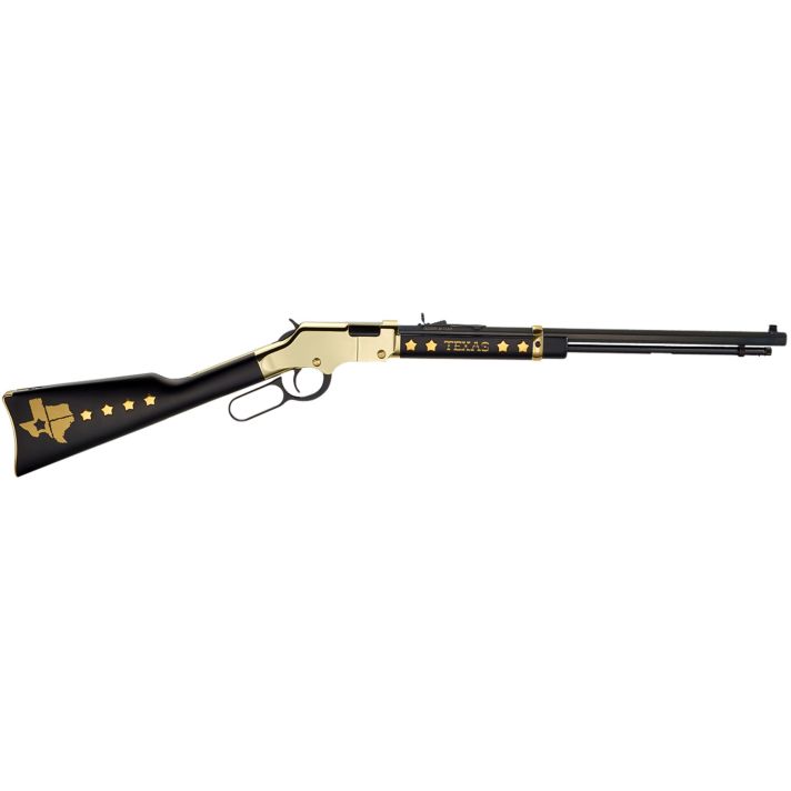 Henry H004TX Golden Boy Texas Tribute Full Size 22 Short, 22 Long, 22 LR, 16 LR/21 Short, 20" Blued Barrel, Brasslite Metal Finish & American Walnut Stock Right Hand