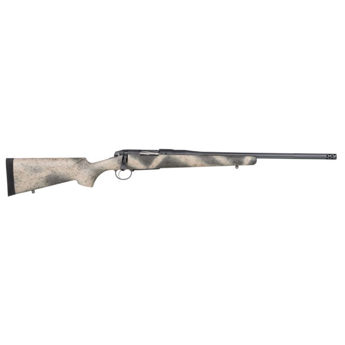Bergara Rifles BPR33308 Premier Highlander 308 Win 4+1 20" Sniper Gray Cerakote Fluted Barrel, Sniper Gray Cerakote Stainless Steel Receiver, Woodland Camo Grayboe Stock