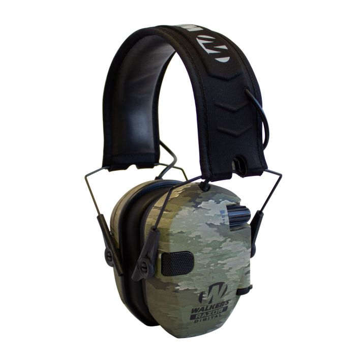 Walker's GWPDRSEMAIX Razor PRO Digital Electronic Muff Polymer 23 dB Over the Head ATACS-IX Camo/Black Adult