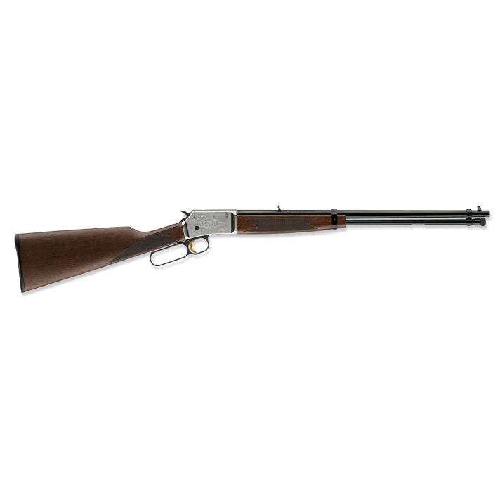 Browning 024108102 BL-22 Grade II 22 Short, 22 Long or 22 LR Caliber with 15+1 Capacity, 20" Polished Blued Barrel, Satin Nickel Metal Finish & Satin Walnut Stock Right Hand (Full Size)
